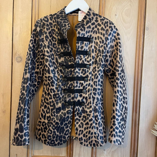 Voyelles Leopard Print Jacket  Size Small